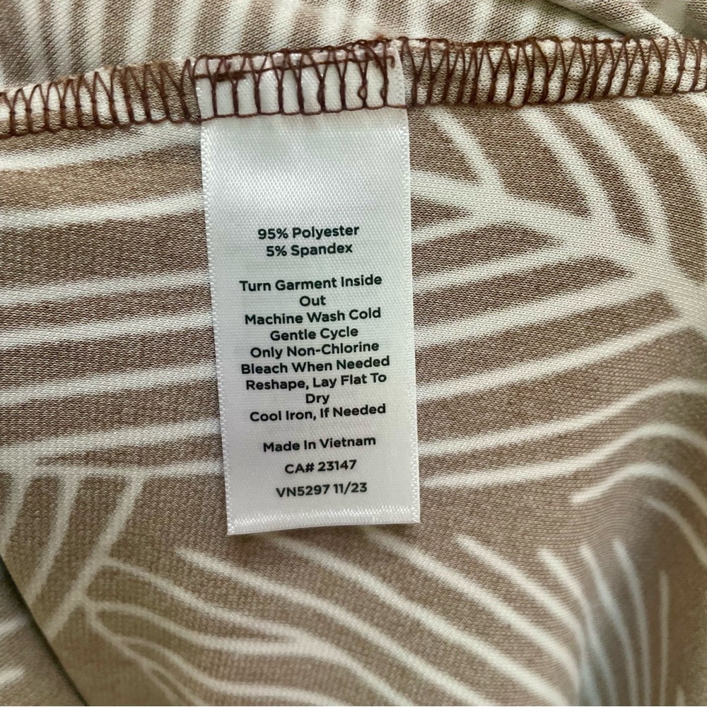 NWT Talbots women’s MP Jersey Shirtdress - Linear Palms print - Picture 9 of 12